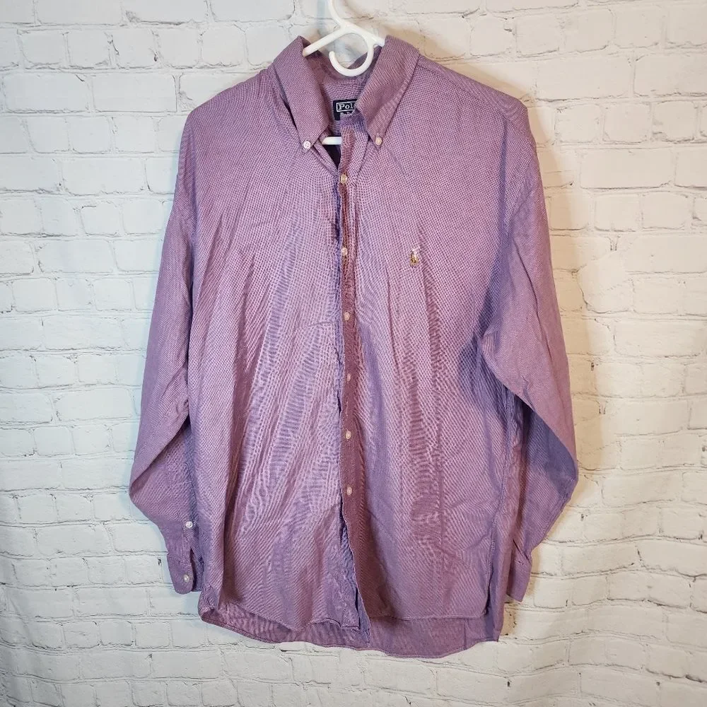Men's Polo By Ralph Lauren Longsleeve Button Down Shirt, Size 16 (Large)